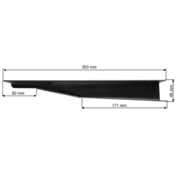 4014915H Kutak platforme - lijevi za MBB Hubfix, Ama, Zepro